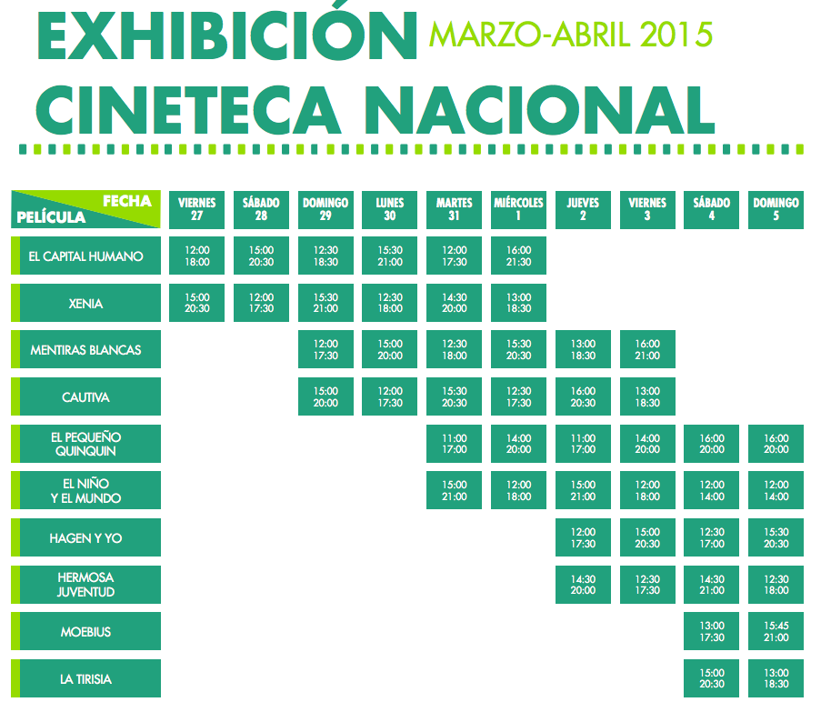 Cartelera 58 Muestra de Cine1