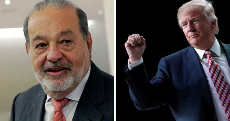 Donald Trump se reunió con el empresario Carlos Slim en Florida.