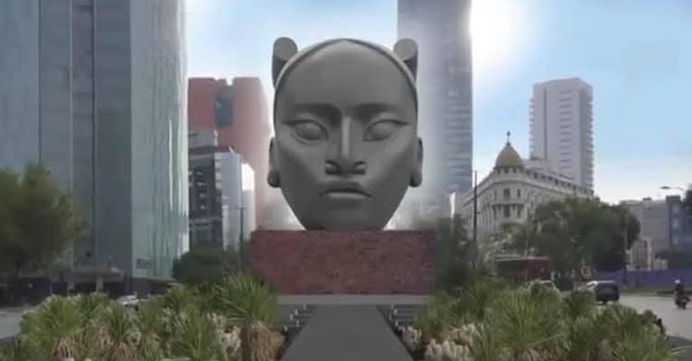 “Tlali” , la estatua de mujer olmeca que sustituirá a Cristóbal Colón en Reforma