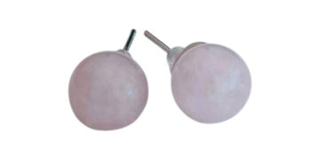 Aretes de piedras naturales: cuarzo rosa
