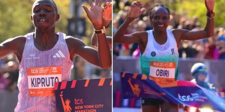 Los keniatas Kipruto y Obiri los ganadores del Maratón de NYC 2025