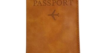 Porta pasaporte con acabados finos