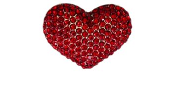 Prendedor en forma de corazón