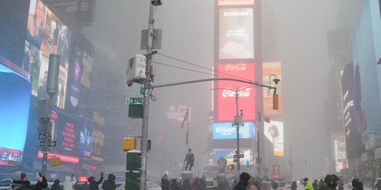 Tormenta invernal en los Estados Unidos